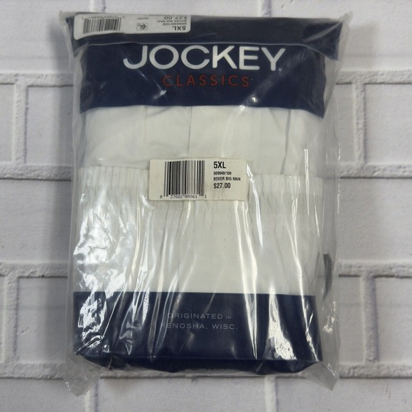 Jockey Other - JOCKEY Full Cut Big and Tall Boxer (2 PACK) White Men's Size 5XL